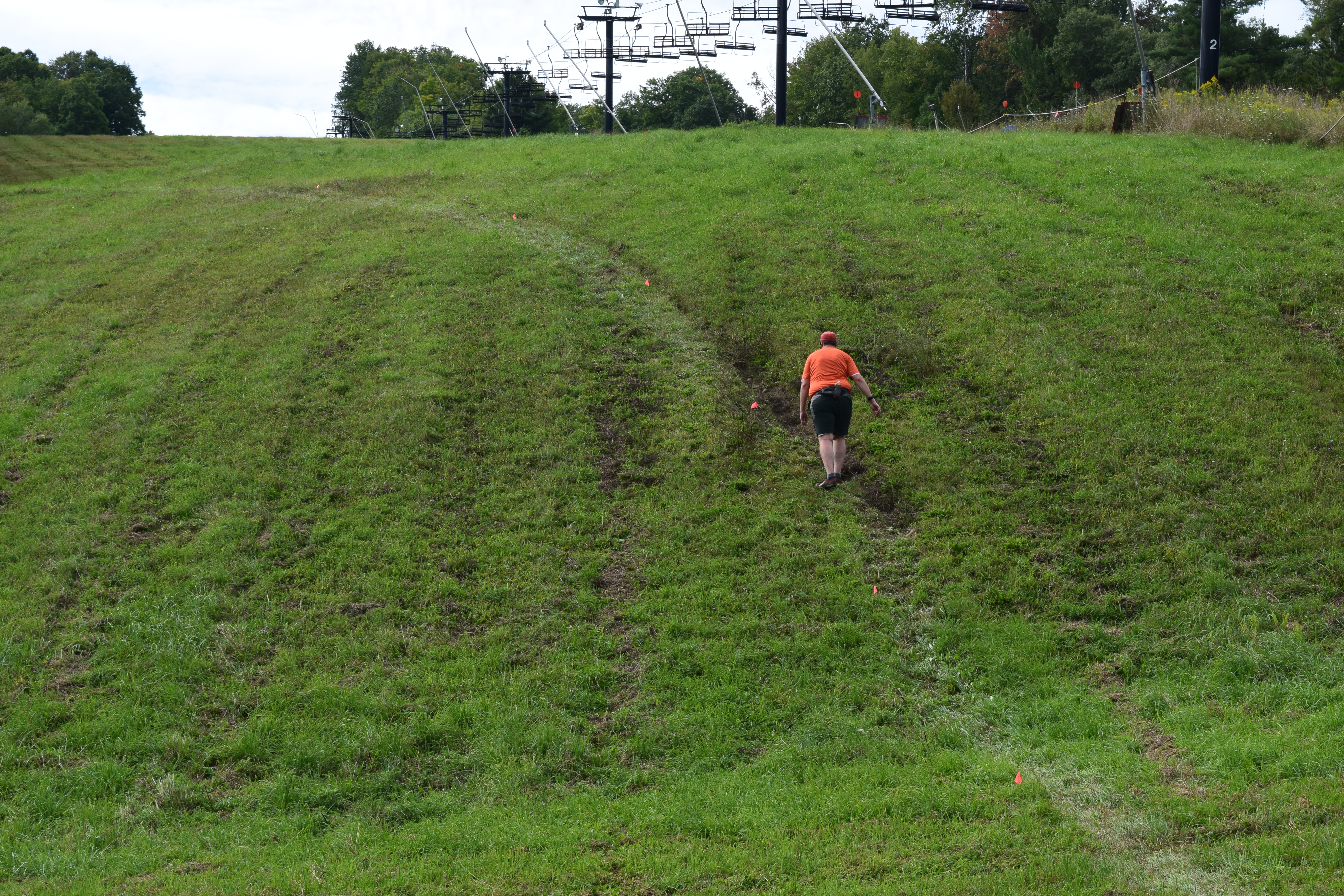 Me, wobbling up yet another hill